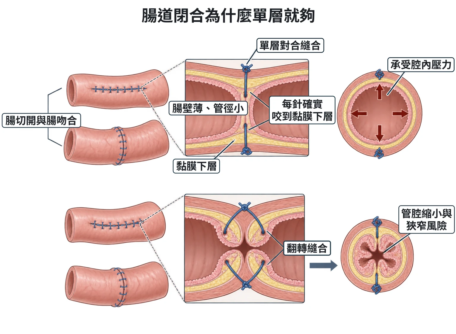 腸道閉合為什麼單層就夠教學插圖