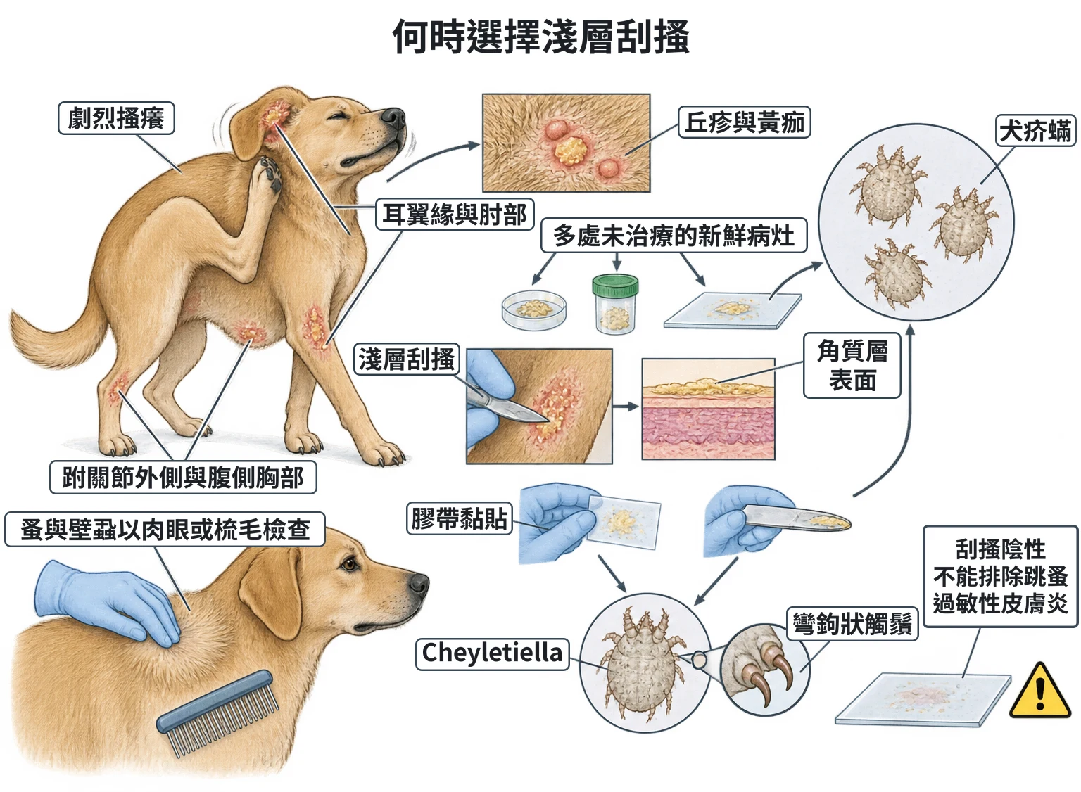 何時選擇淺層刮搔教學插圖