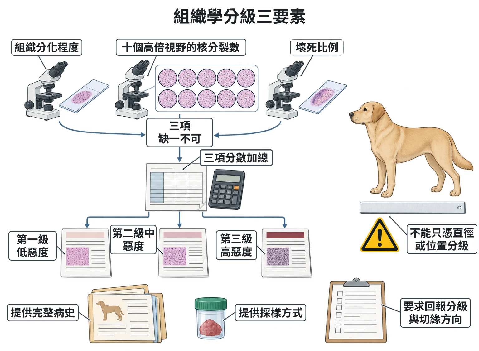 組織學分級三要素教學插圖