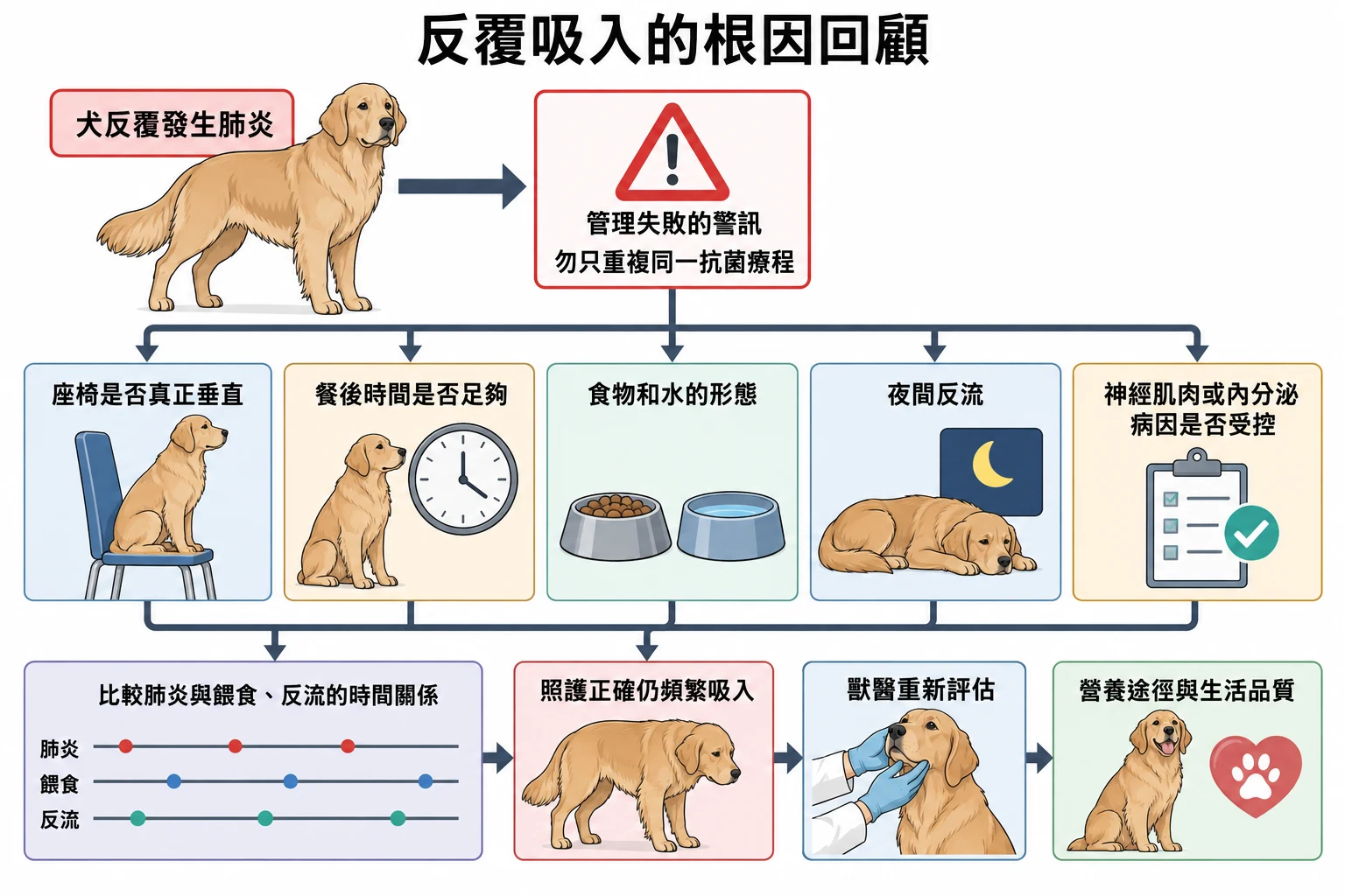反覆吸入的根因回顧教學插圖