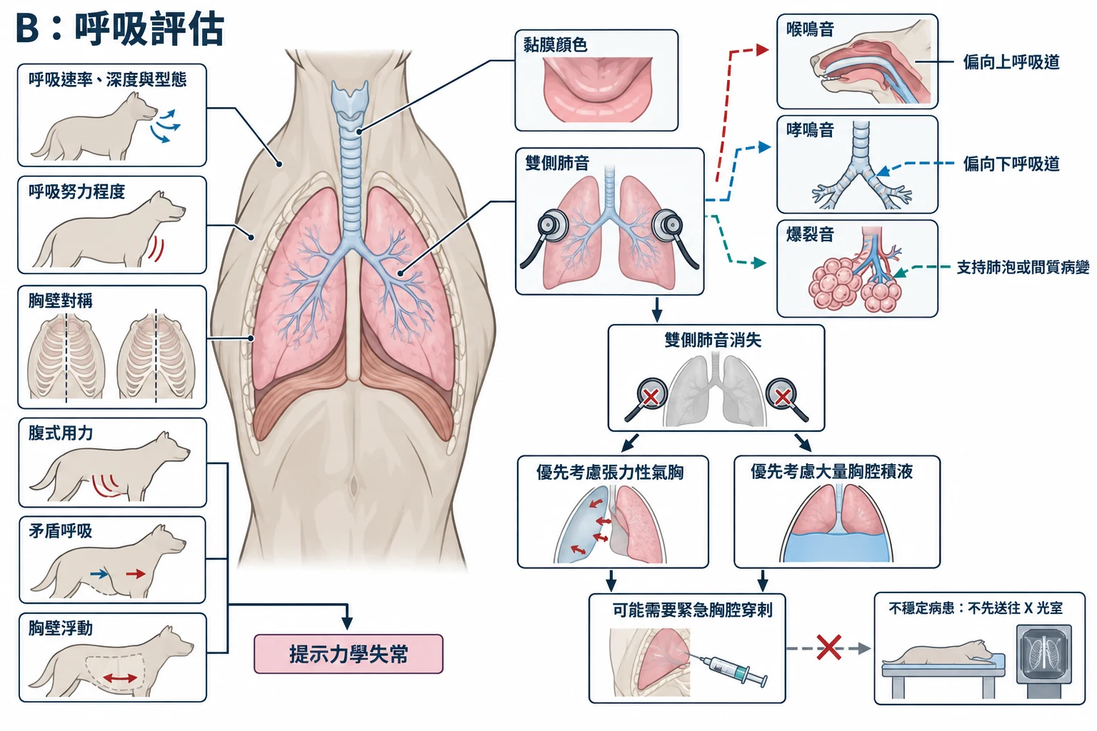 B:呼吸評估教學插圖