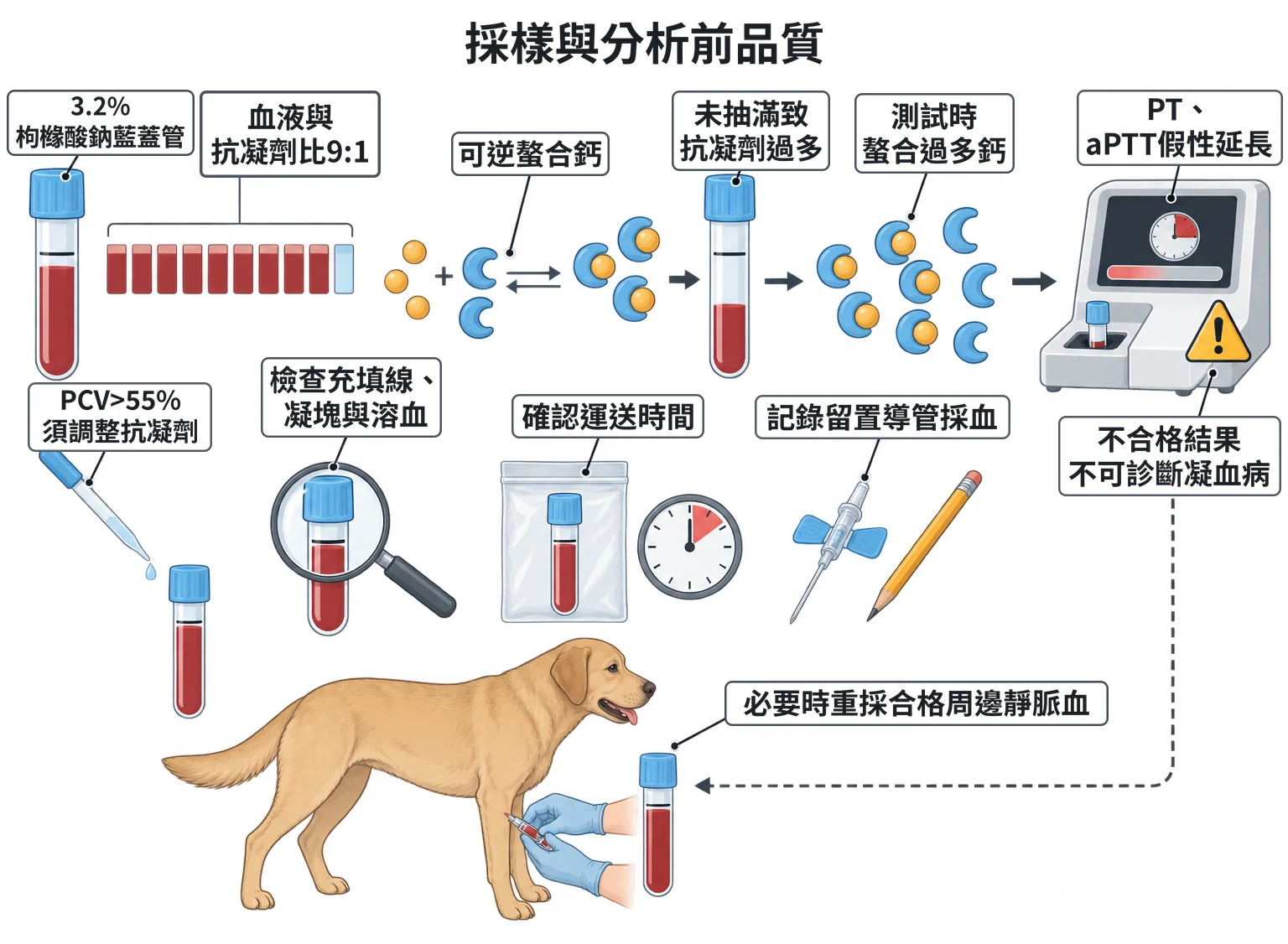 採樣與分析前品質教學插圖